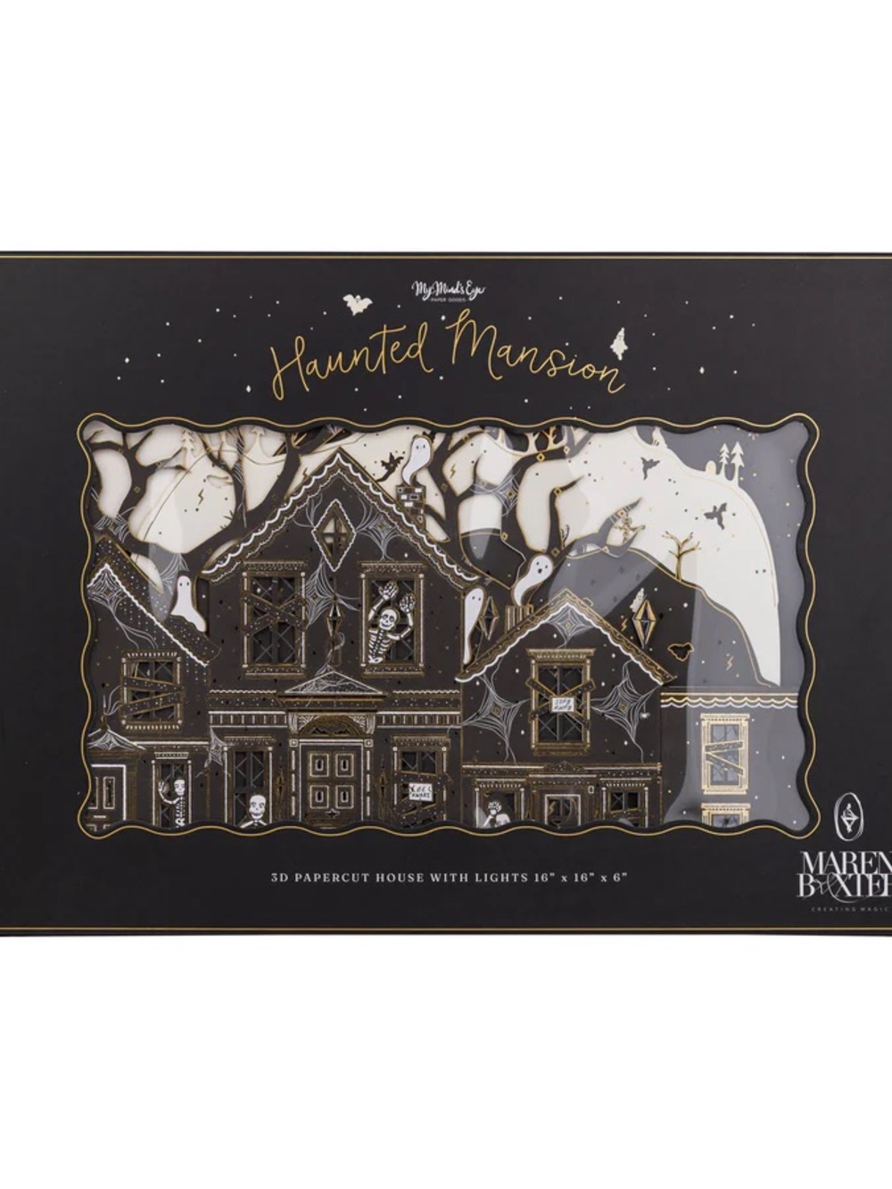 My Minds Eye brand Large HAUNTED HOUSE. W/ Designer MAREN BAXTER. 18”x18” New!